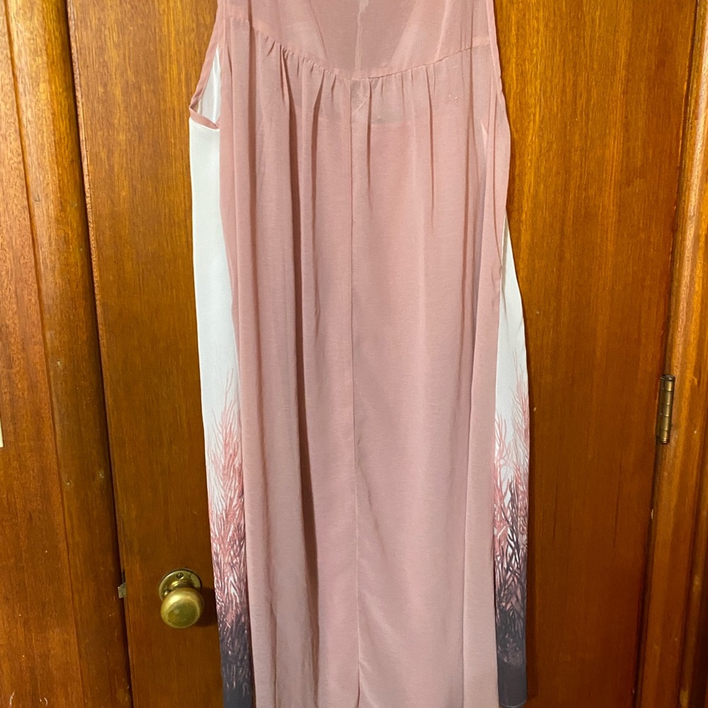 Miilla Clothing Asymmetrical Layered Dress in Pink and Gray - Picture 6 of 6
